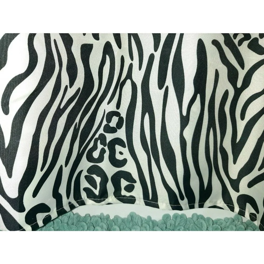 Zebra Animal Print Black and White Shower Curtain by Sam Hedaya